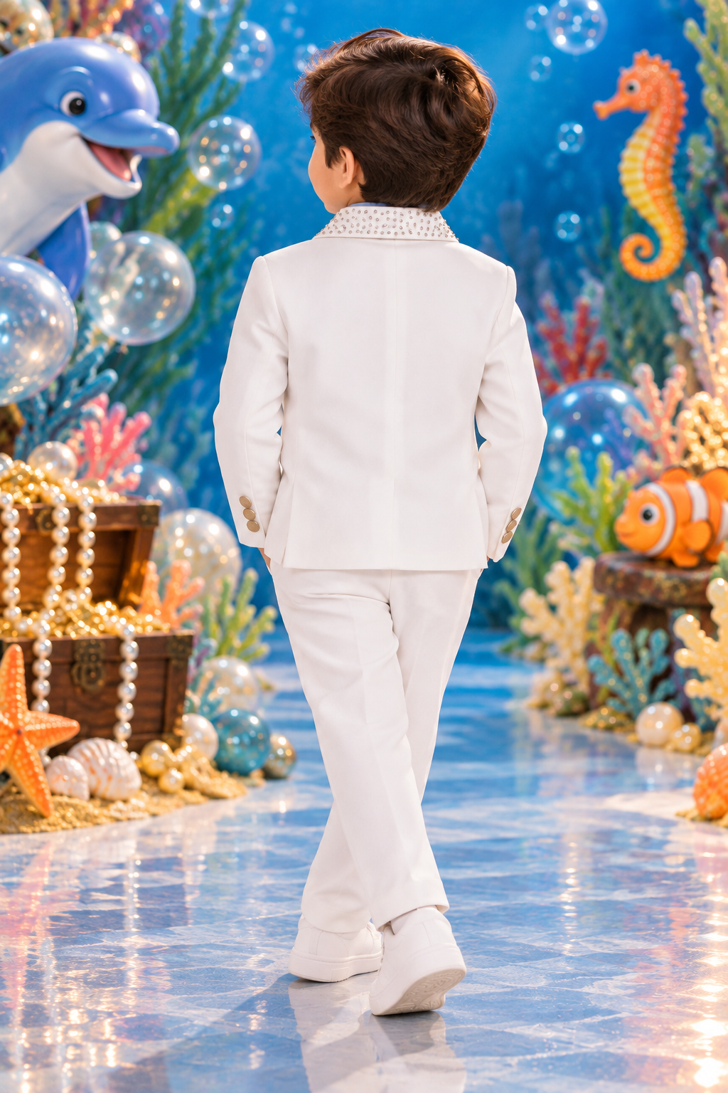 Ocean Prince suit product photo in underwater theme
